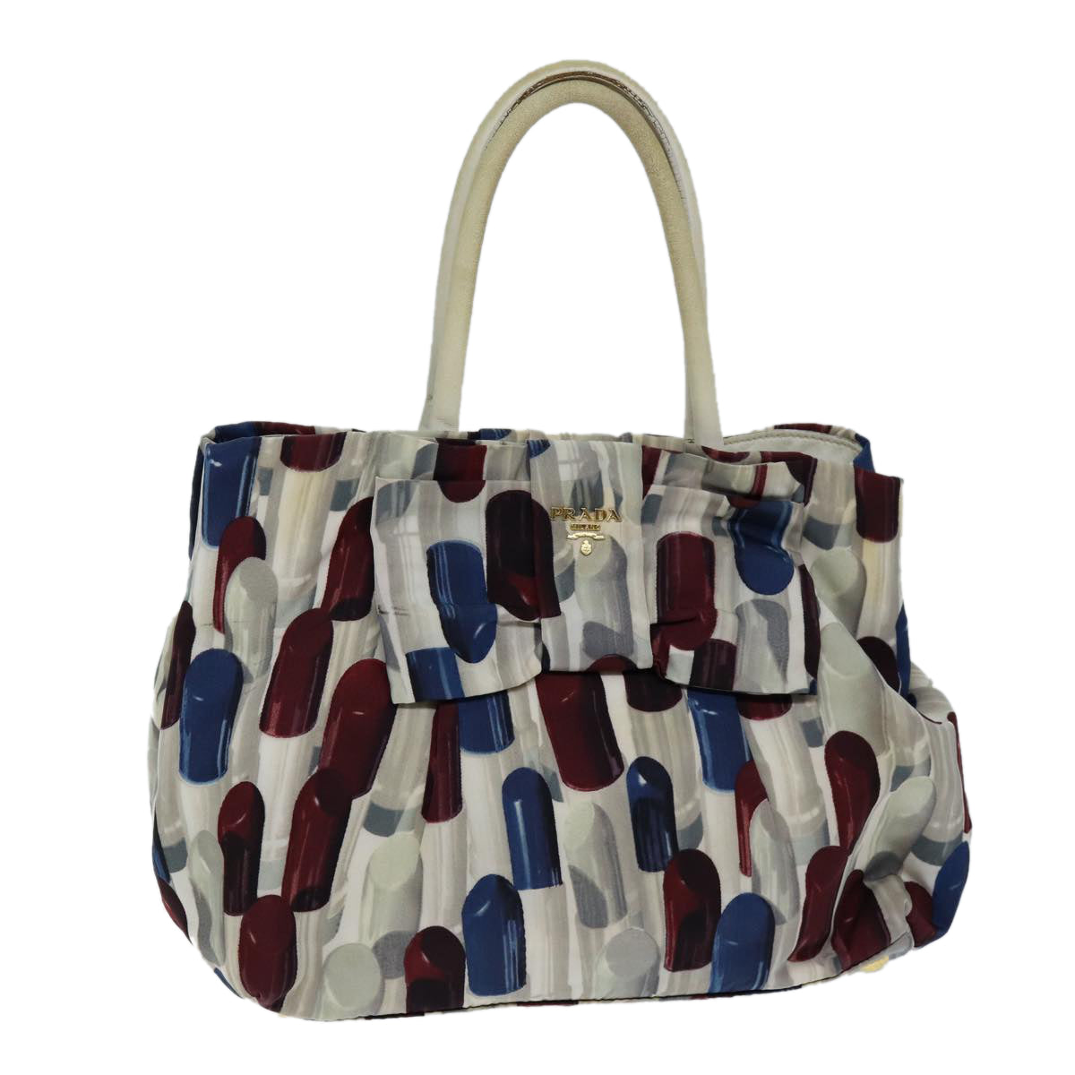 Luxury PradaLip Pattern Hand Bag Nylon Multicolor yb569