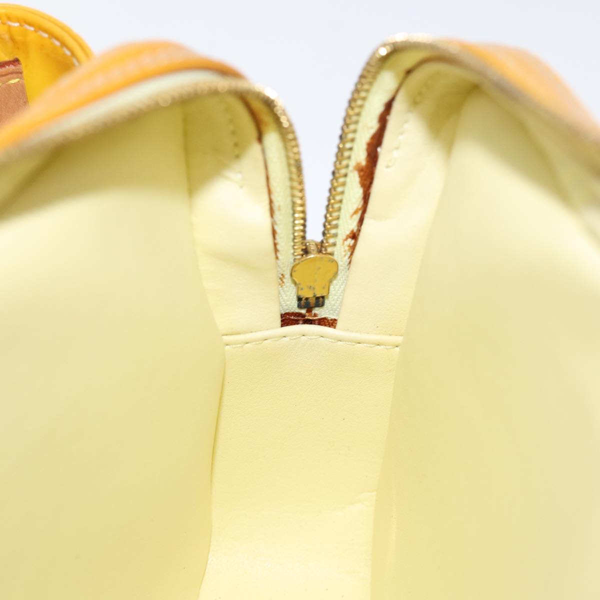 LOUIS VUITTON Monogram Vernis Fulton Waist Bag Lime Yellow M91043 LV yb574
