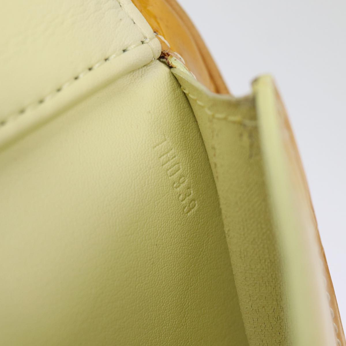 LOUIS VUITTON Monogram Vernis Fulton Waist Bag Lime Yellow M91043 LV yb574