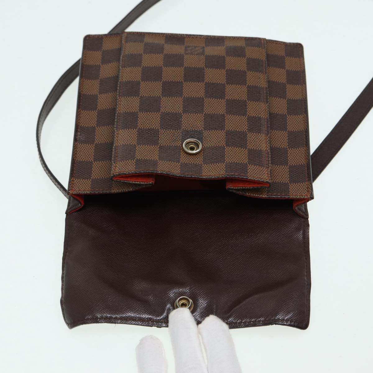 LOUIS VUITTON Damier Ebene Pimlico Shoulder Bag N45272 LV yb644