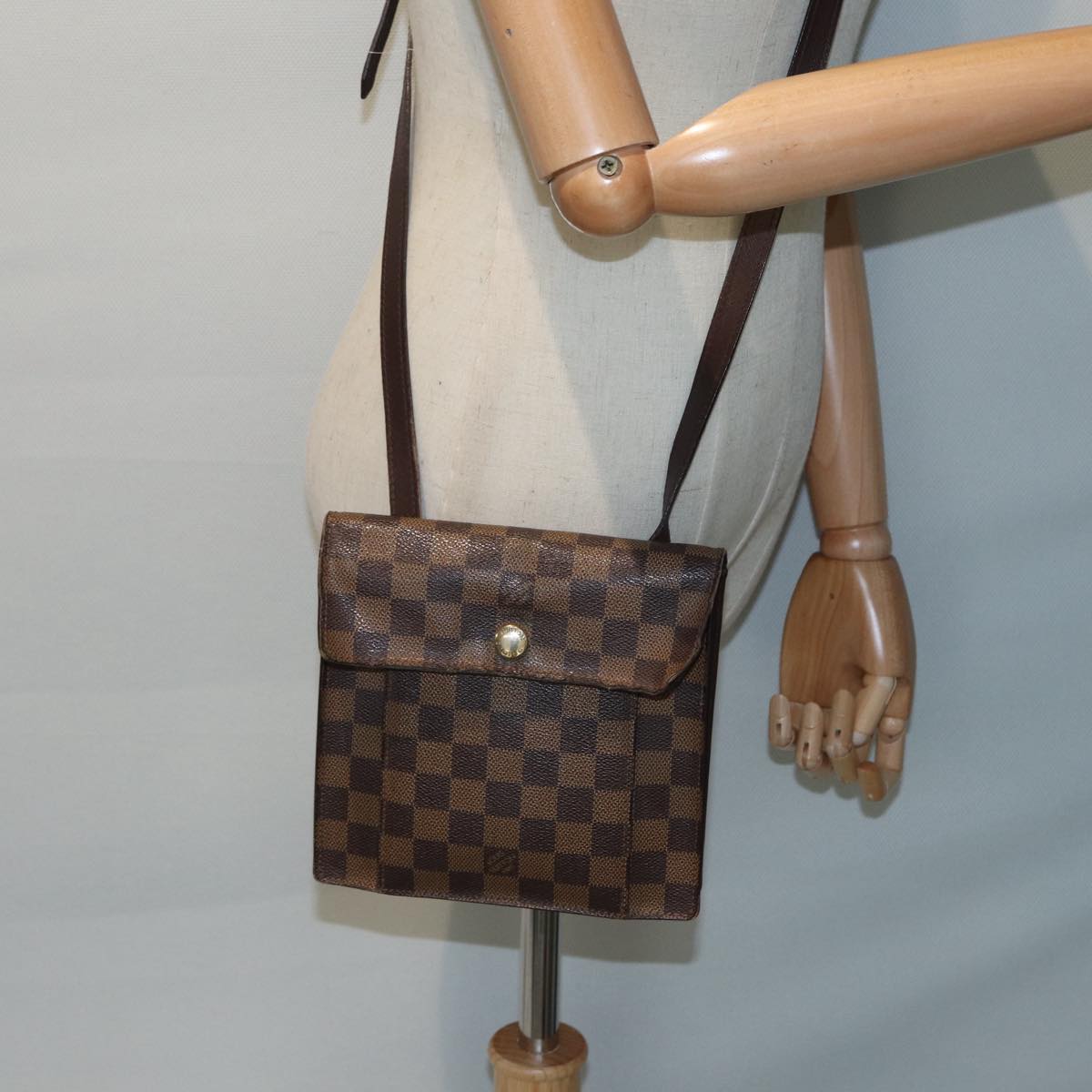 LOUIS VUITTON Damier Ebene Pimlico Shoulder Bag N45272 LV yb644