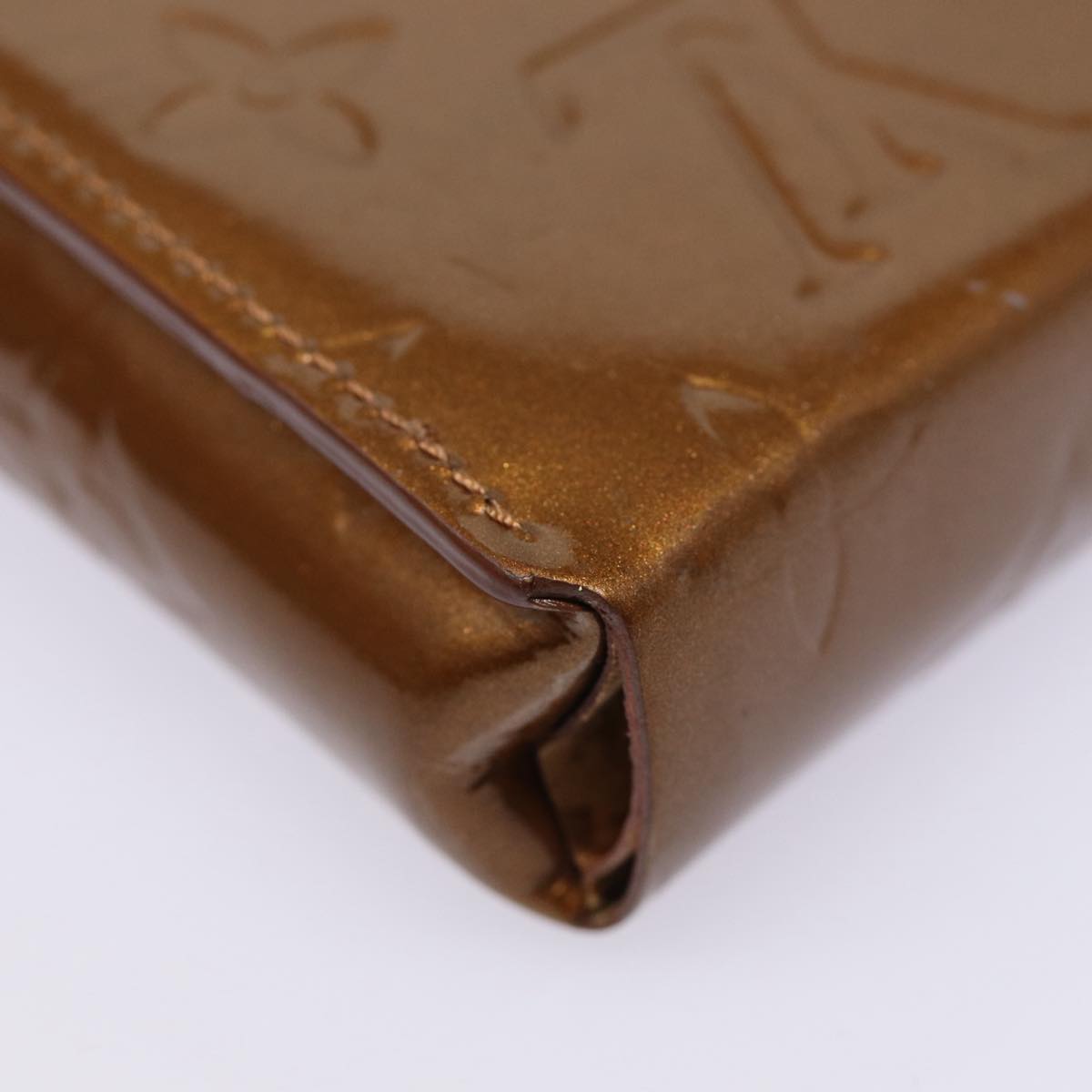 LOUIS VUITTON Monogram Vernis Cigarette Case Bronze M91156 LV yb658