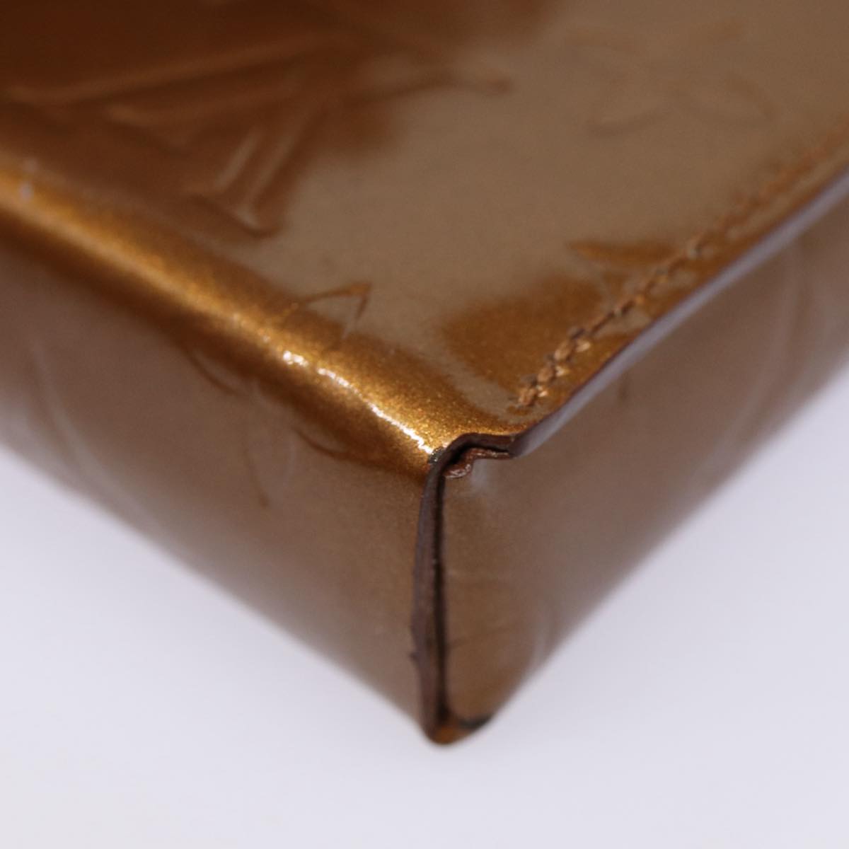 LOUIS VUITTON Monogram Vernis Cigarette Case Bronze M91156 LV yb658