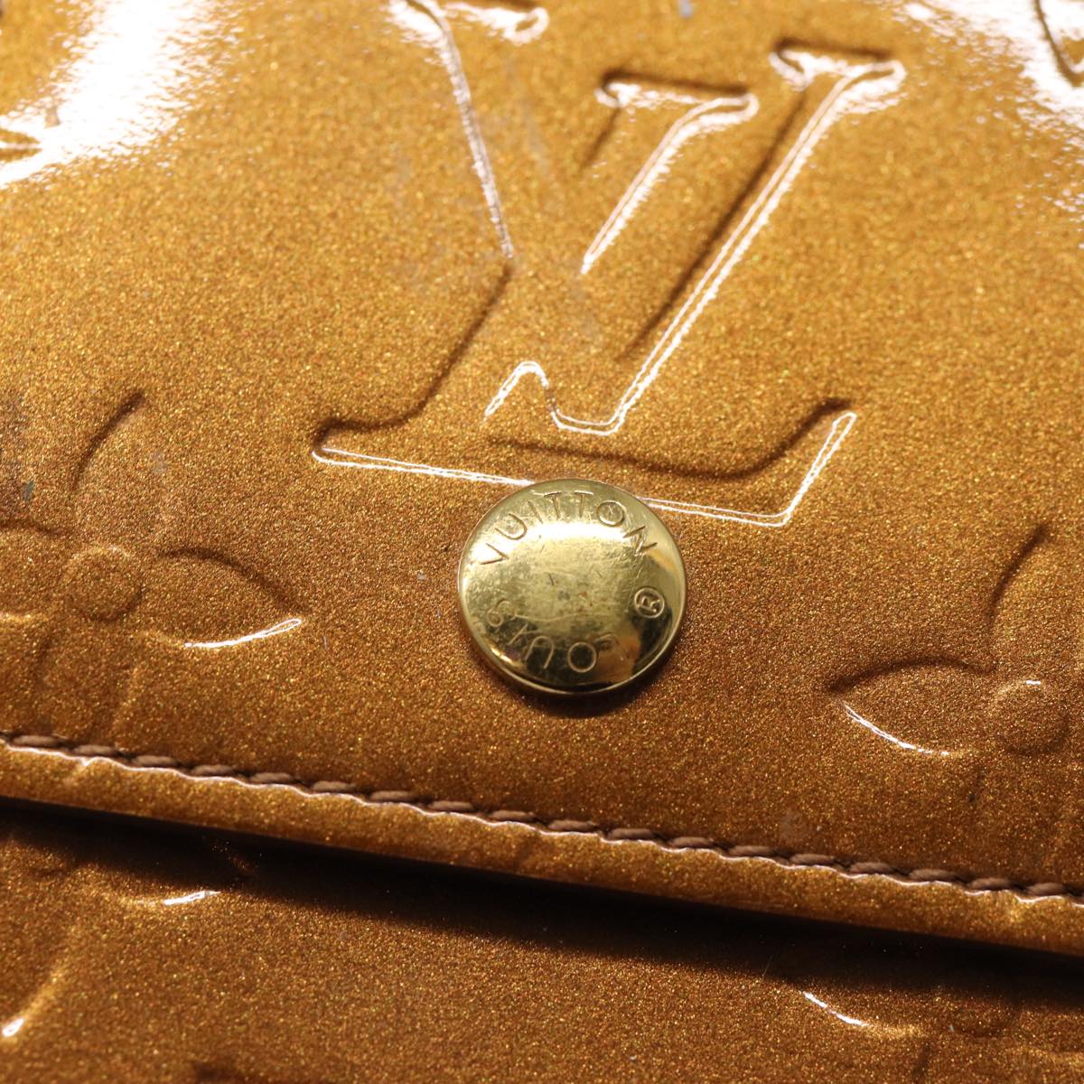 LOUIS VUITTON Monogram Vernis Cigarette Case Bronze M91156 LV yb658