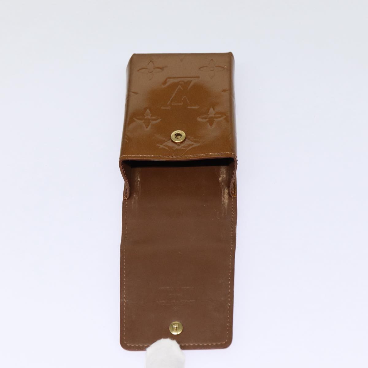 LOUIS VUITTON Monogram Vernis Cigarette Case Bronze M91156 LV yb658
