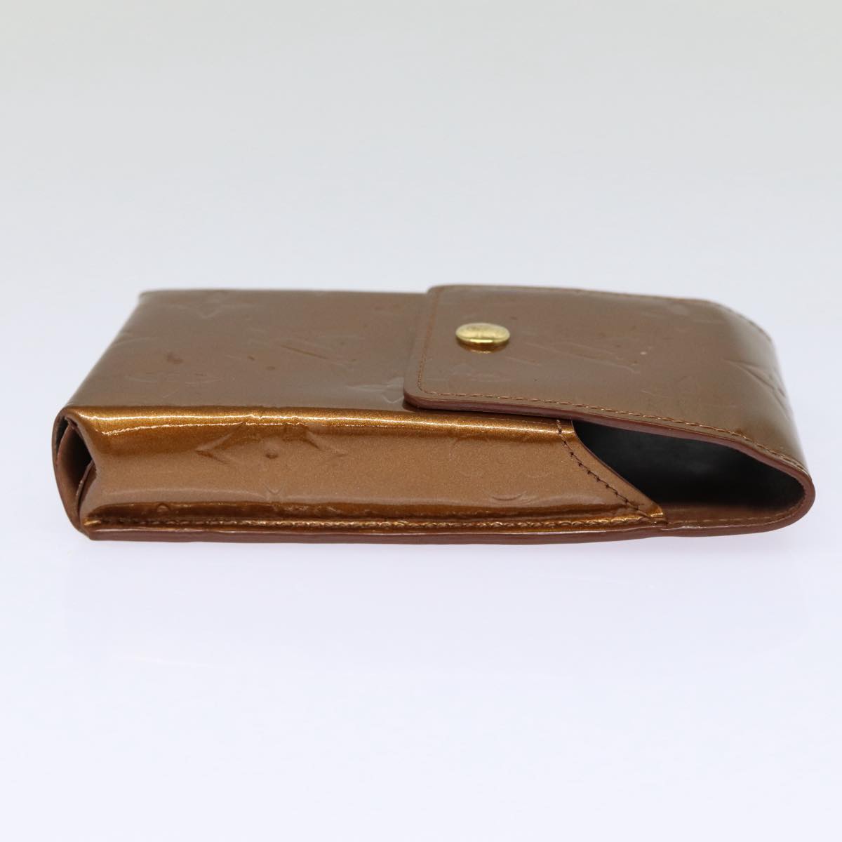 LOUIS VUITTON Monogram Vernis Cigarette Case Bronze M91156 LV yb658