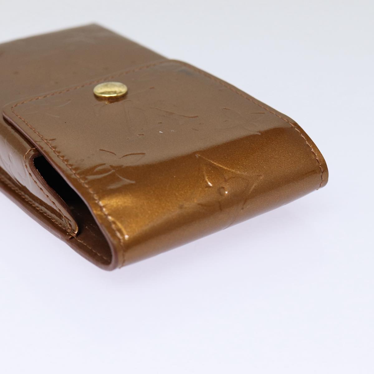 LOUIS VUITTON Monogram Vernis Cigarette Case Bronze M91156 LV yb658