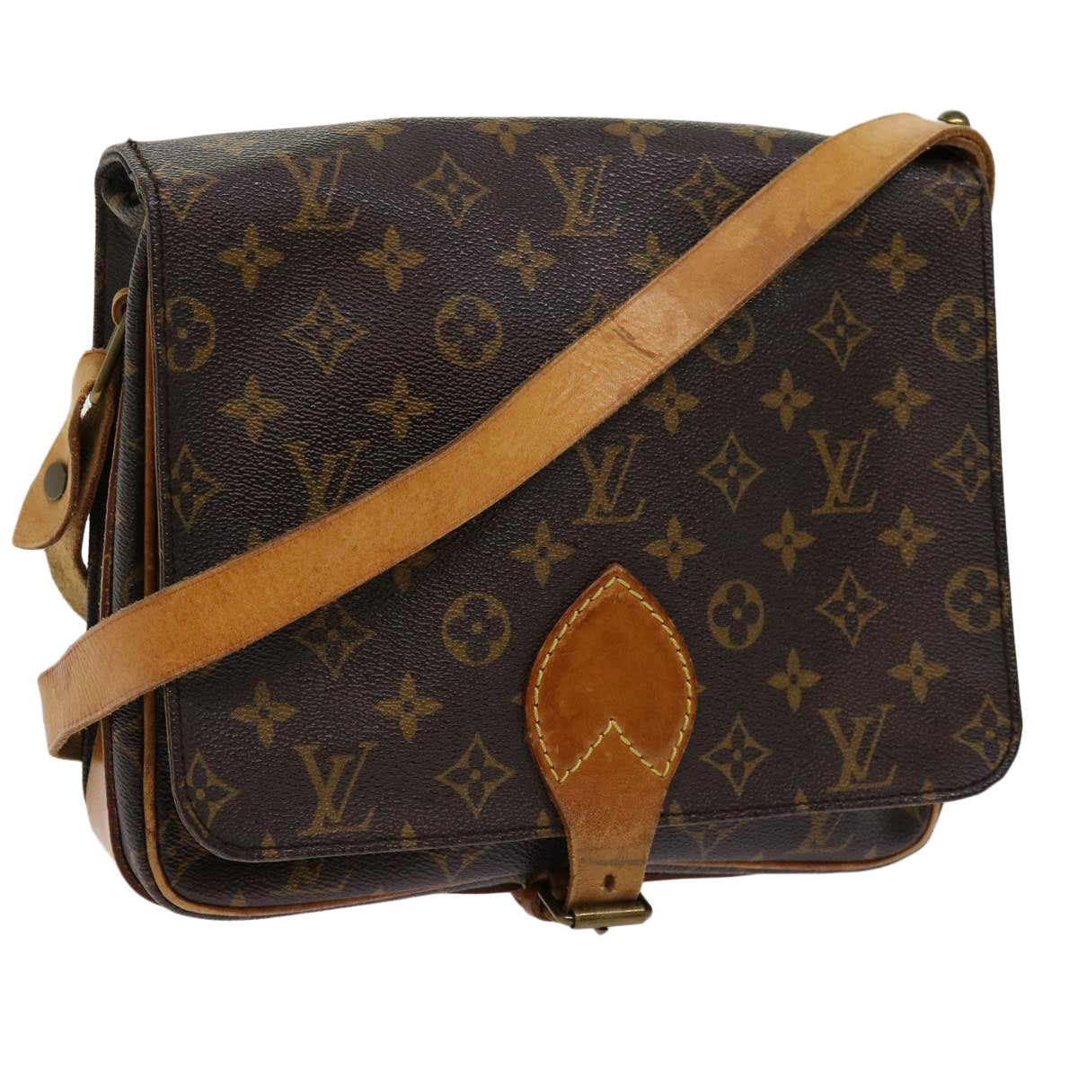 LOUIS VUITTON Monogram Cartouchiere GM Shoulder Bag M51252 LV yk10002