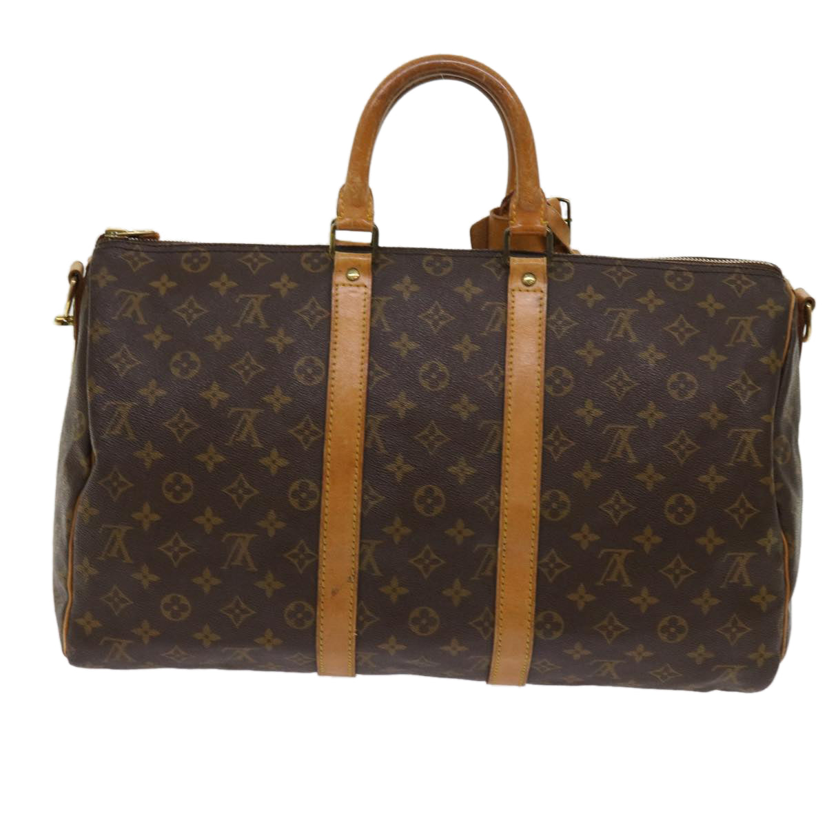 LOUIS VUITTON Monogram Keepall Bandouliere 45 Boston Bag M41418 LV yk10046