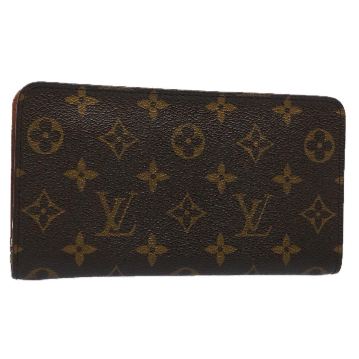 LOUIS VUITTON Monogram Porte Monnaie Zip Long Wallet M61727 LV yk10075