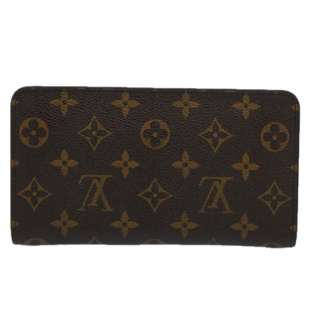 LOUIS VUITTON Monogram Porte Monnaie Zip Long Wallet M61727 LV yk10075