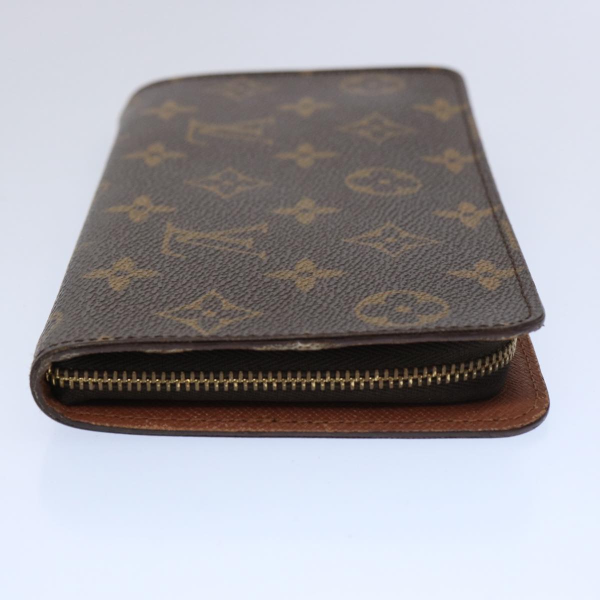 LOUIS VUITTON Monogram Porte Monnaie Zip Long Wallet M61727 LV yk10075
