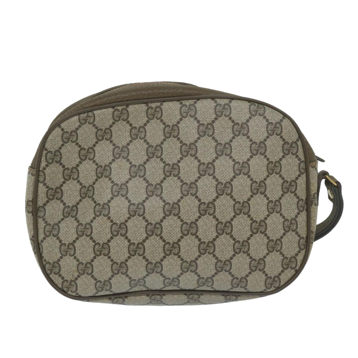 GUCCI Web Sherry Line GG Supreme Clutch Bag Beige Red 89 01 034  10095
