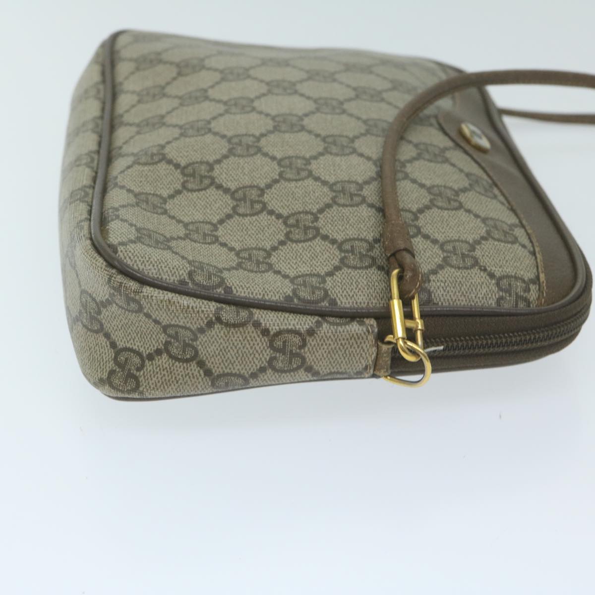 GUCCI GG Supreme Shoulder Bag PVC Leather Beige 97 02 068  10142