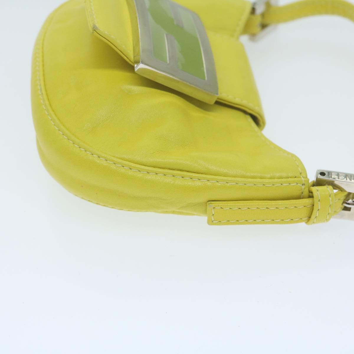 Luxury FendiMini Croissant Hand Bag Leather Yellowyk10174A