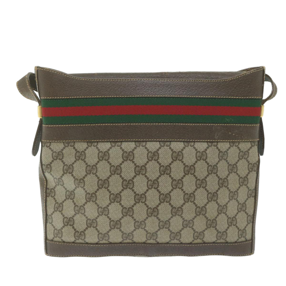 GUCCI GG Supreme Web Sherry Line Shoulder Bag Beige 001 110 0938  10198