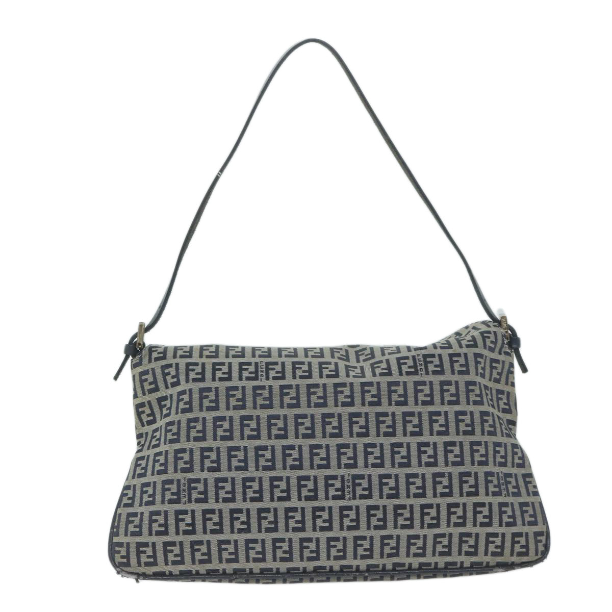 Luxury FendiZucchino Canvas Mamma Baguette Shoulder Bag Navyyk10215