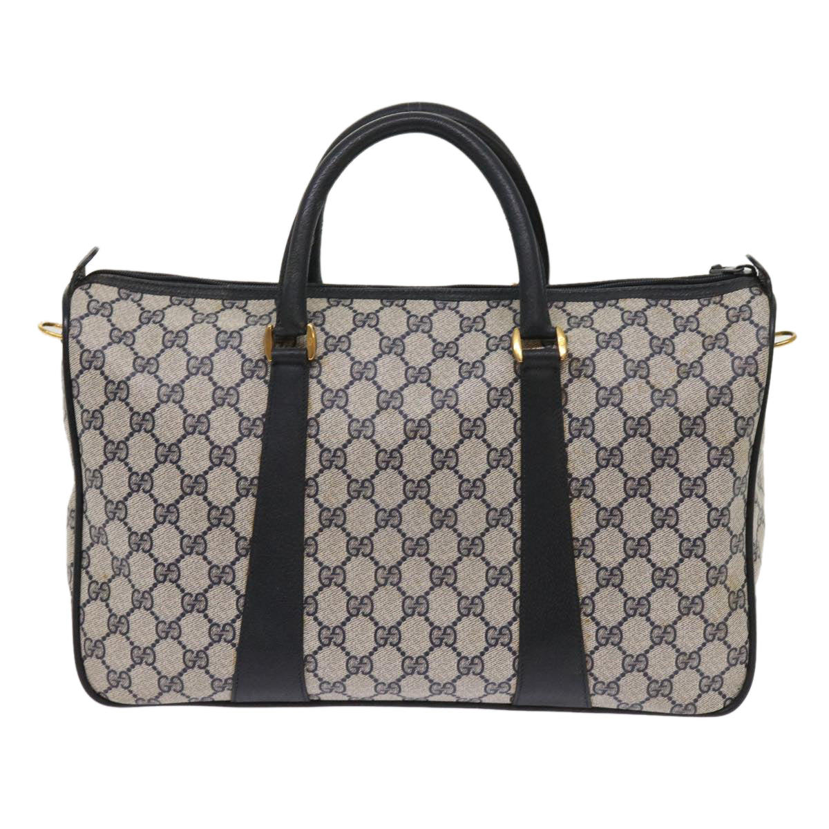 GUCCI GG Supreme Sherry Line Boston Bag Navy Red 39 02 041  10237
