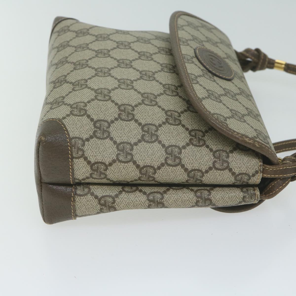 GUCCI GG Canvas Shoulder Bag PVC Beige Brown  10279