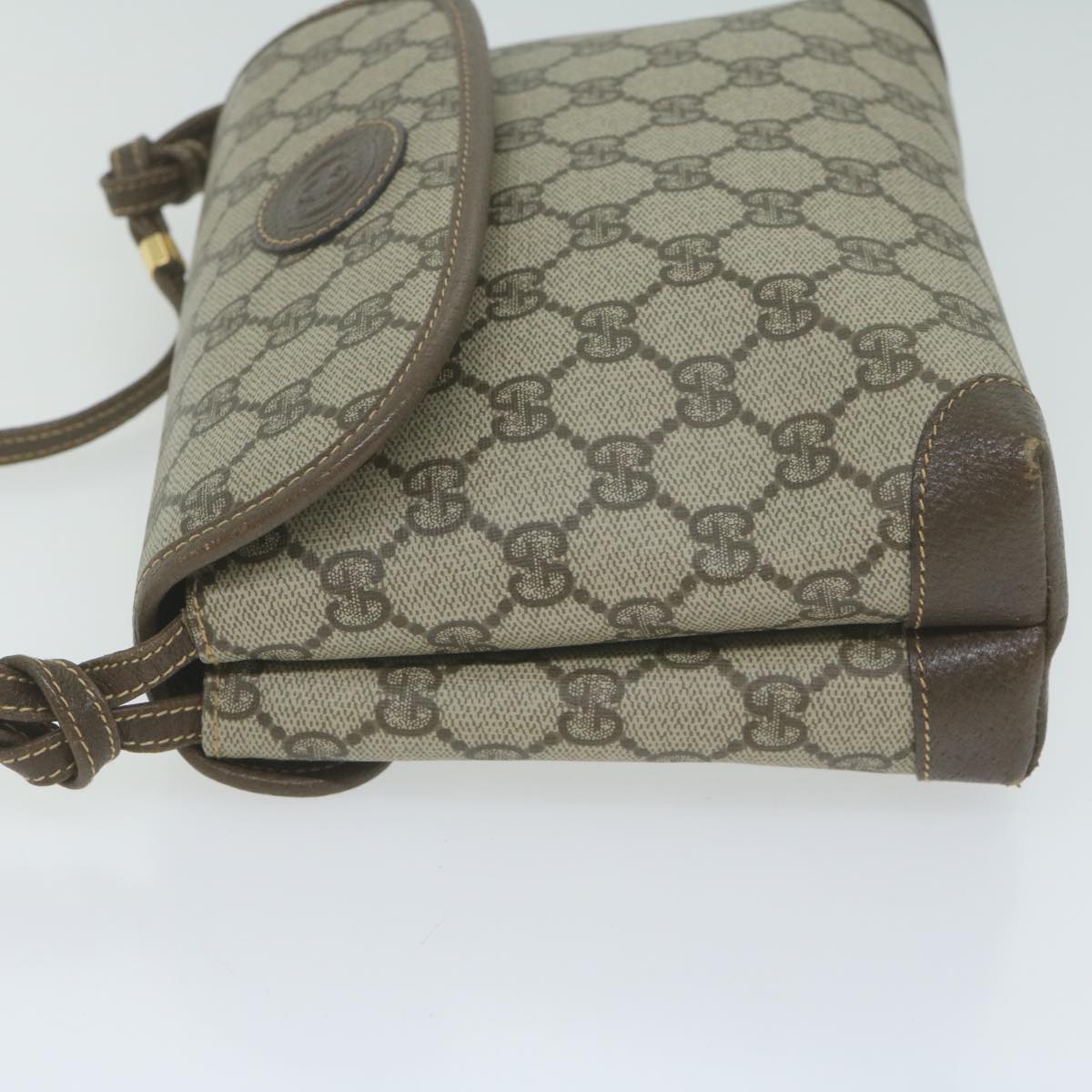 GUCCI GG Canvas Shoulder Bag PVC Beige Brown  10279