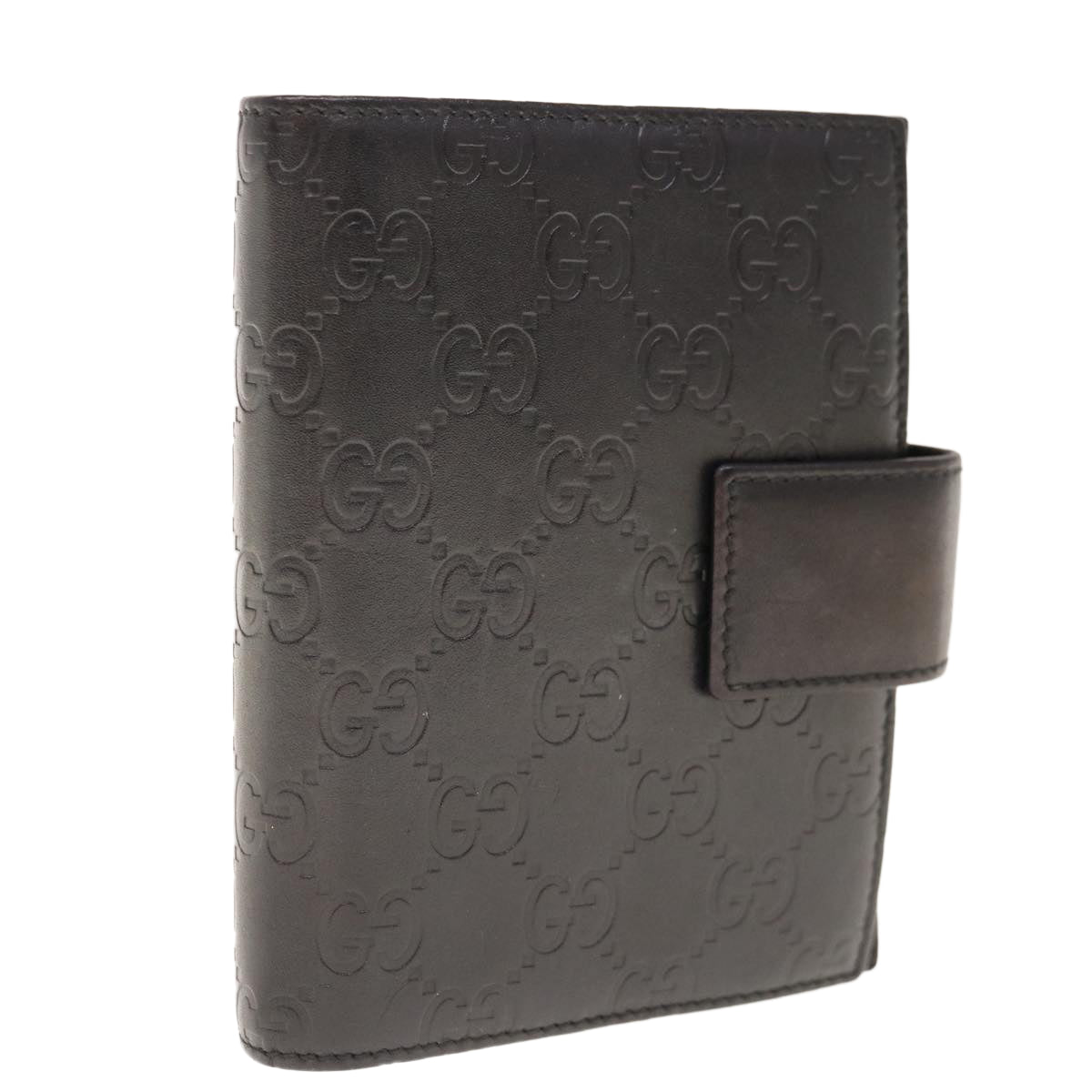 GUCCI GG Canvas Day Planner Cover Leather Black  10286