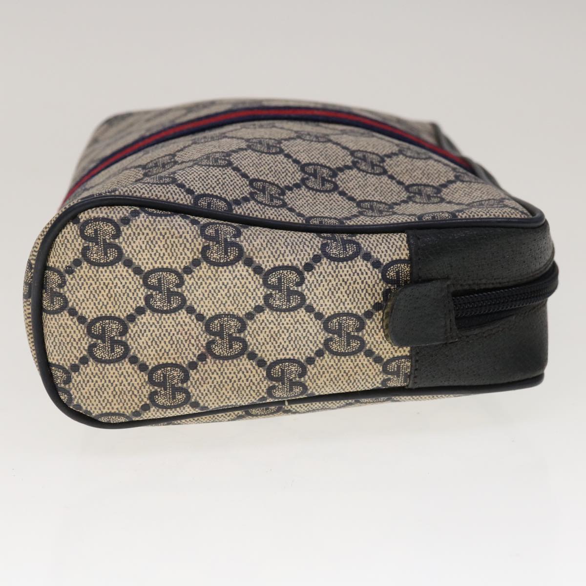GUCCI GG Supreme Sherry Line Clutch Bag Red Navy 63 01 012  10298