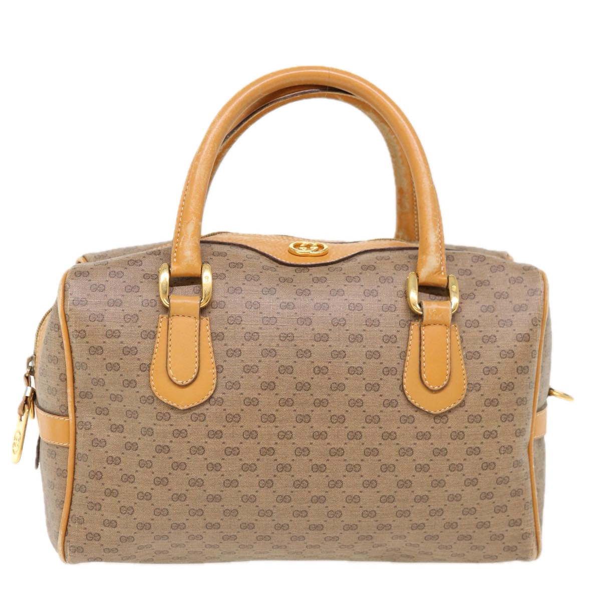 GUCCI Micro GG Supreme Hand Bag PVC Leather Beige 002 58 4422  10311