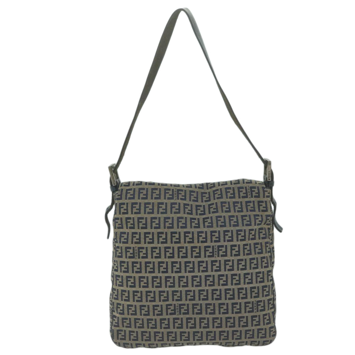 Luxury FendiZucchino Canvas Mamma Baguette Shoulder Bag Navyyk10314