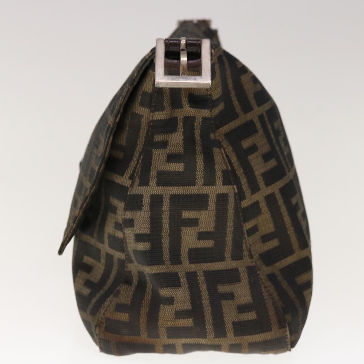 Luxury FendiZucca Canvas Mamma Baguette Shoulder Bag Brown Blackyk10323