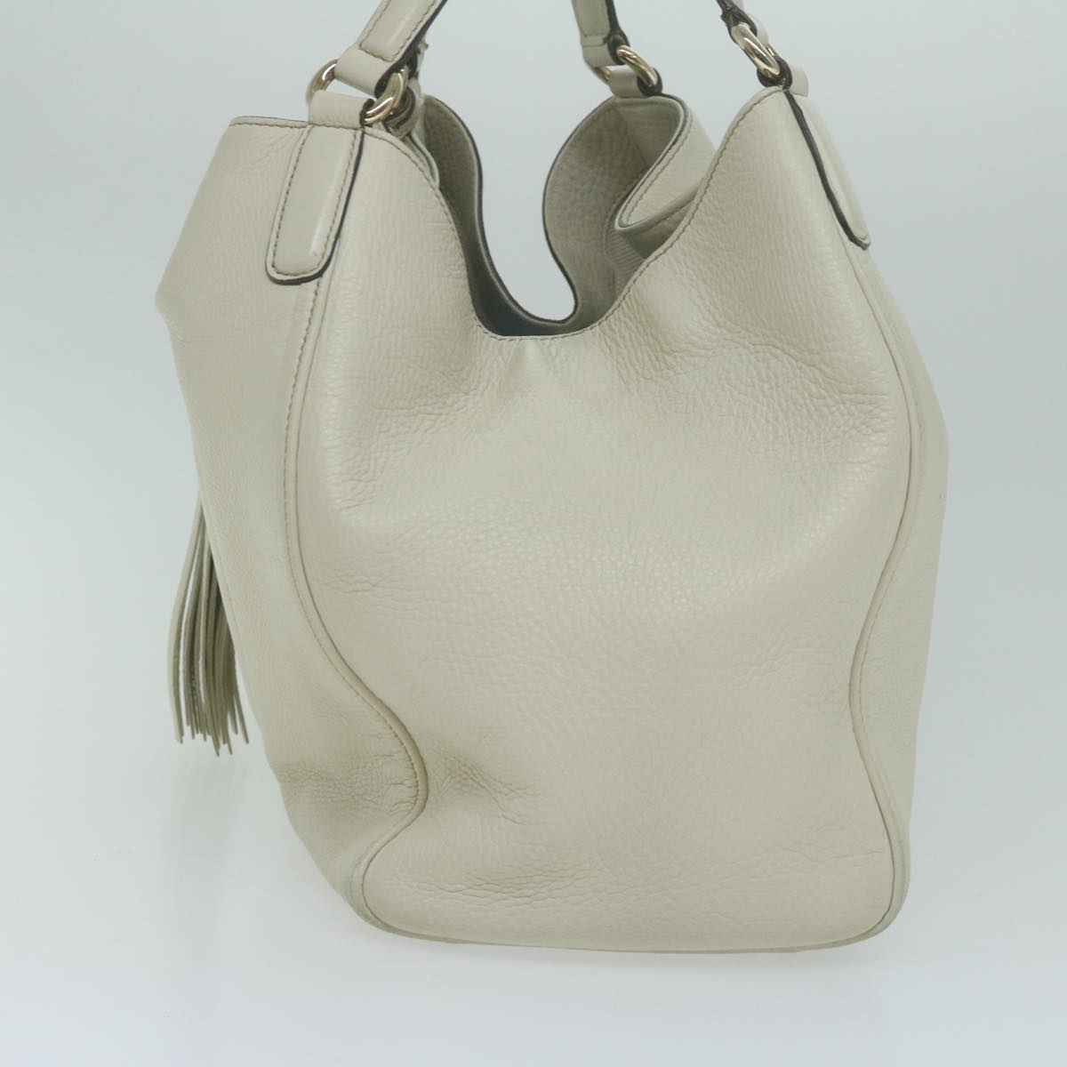 GUCCI Soho Hand Bag Leather White 282309  10409