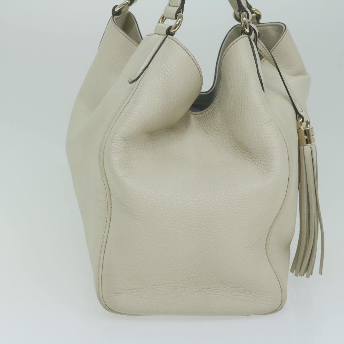 GUCCI Soho Hand Bag Leather White 282309  10409