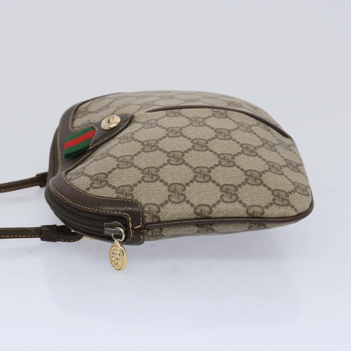 GUCCI GG Supreme Web Sherry Line Shoulder Bag Beige 904 02 047  10435