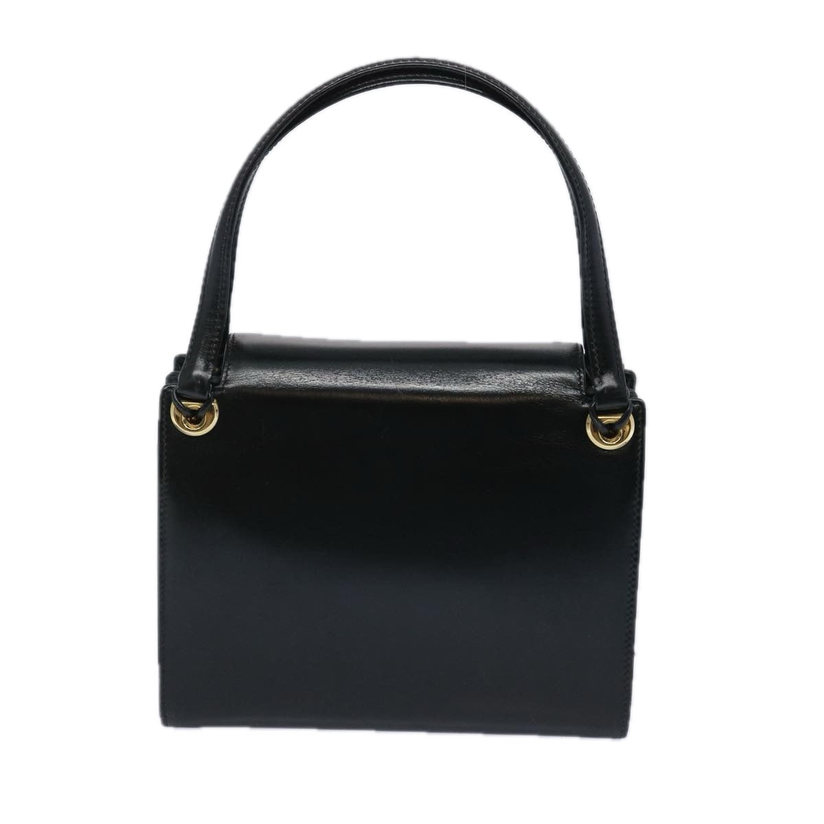 GUCCI Hand Bag Leather Black  10459