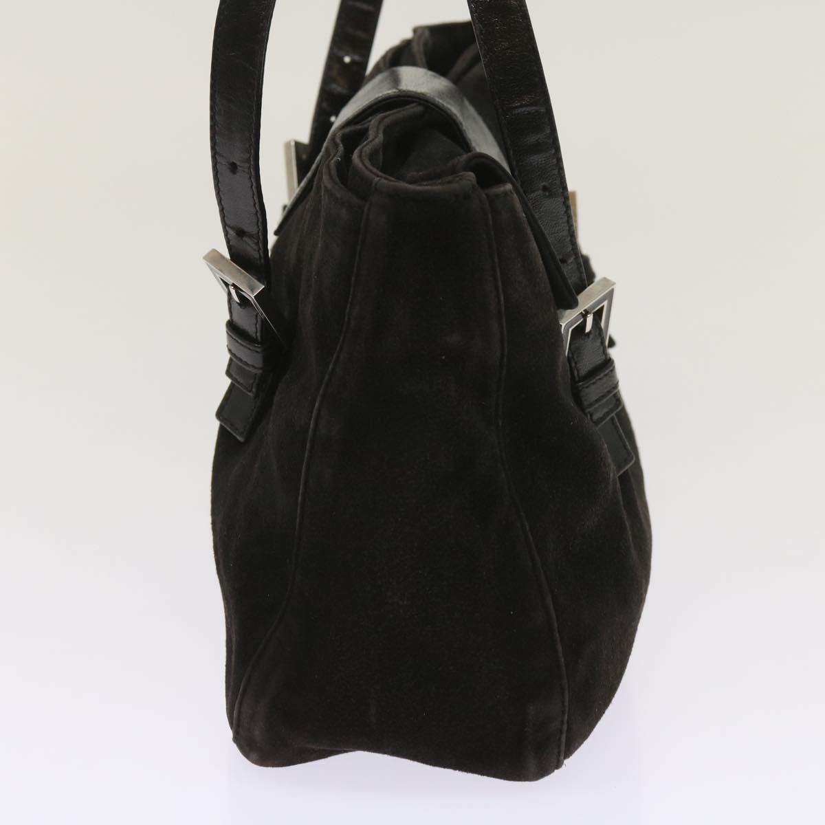 Luxury FendiShoulder Bag Suede Blackyk10461