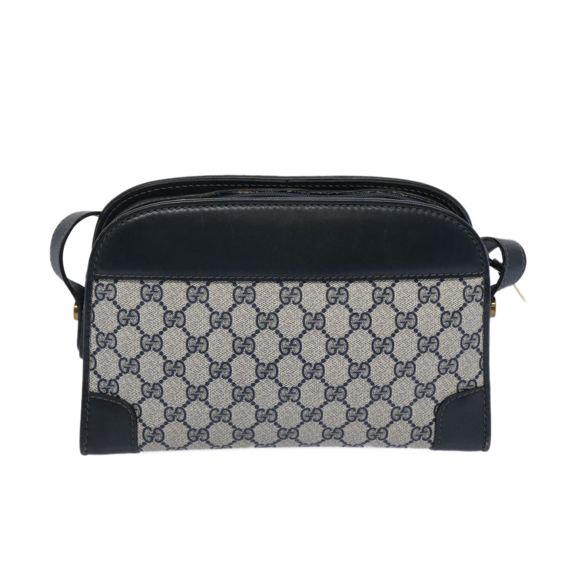 GUCCI GG Canvas Shoulder Bag PVC Navy  10467