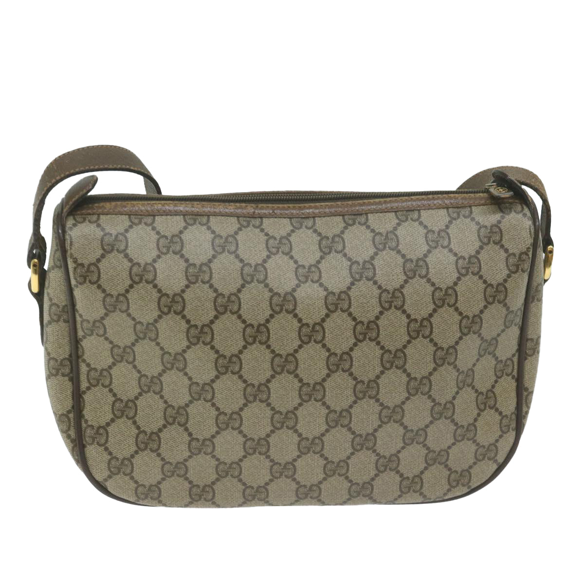 GUCCI GG Canvas Web Sherry Line Shoulder Bag PVC Beige Green Red  10468