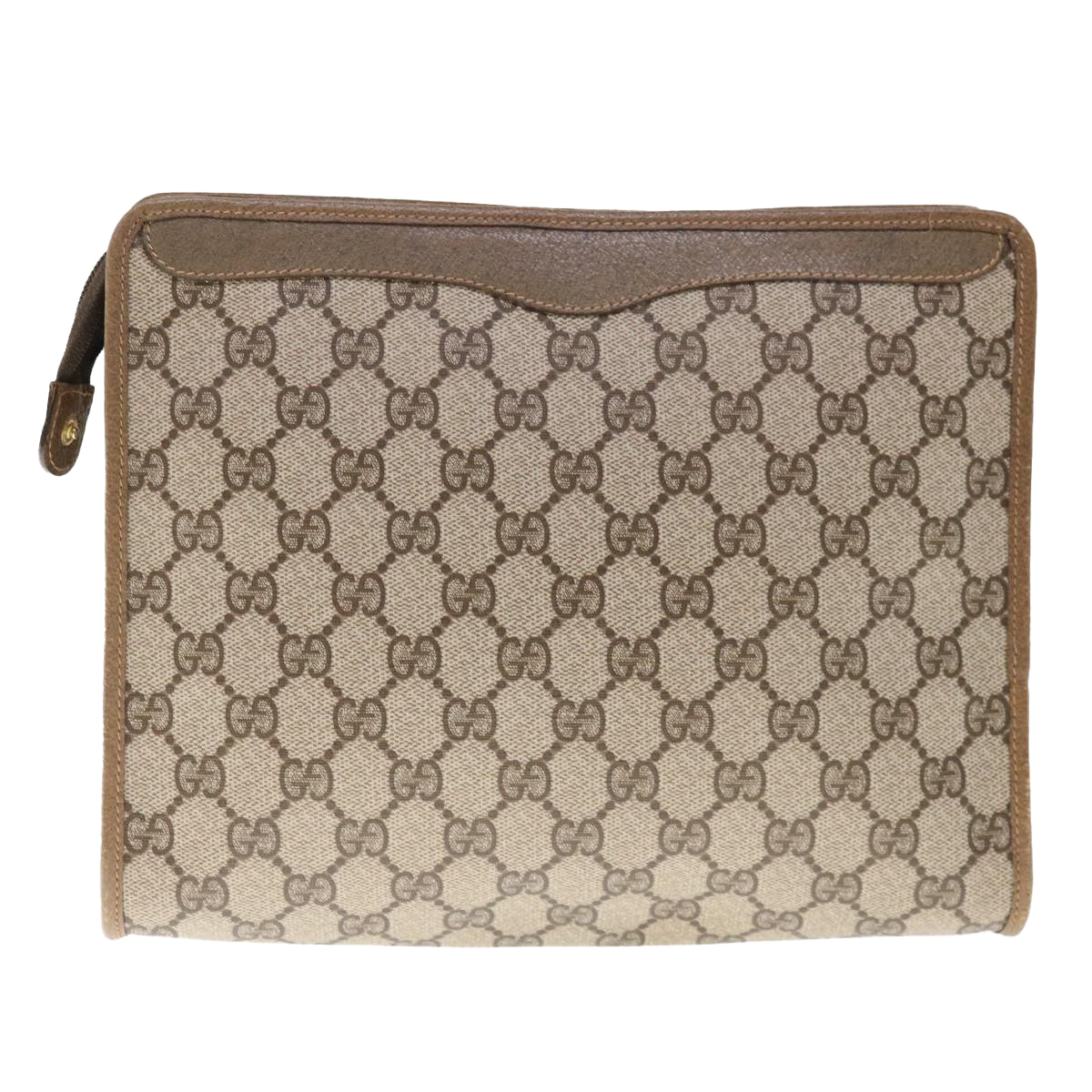 GUCCI GG Supreme Clutch Bag PVC Beige 97 01 038  10505