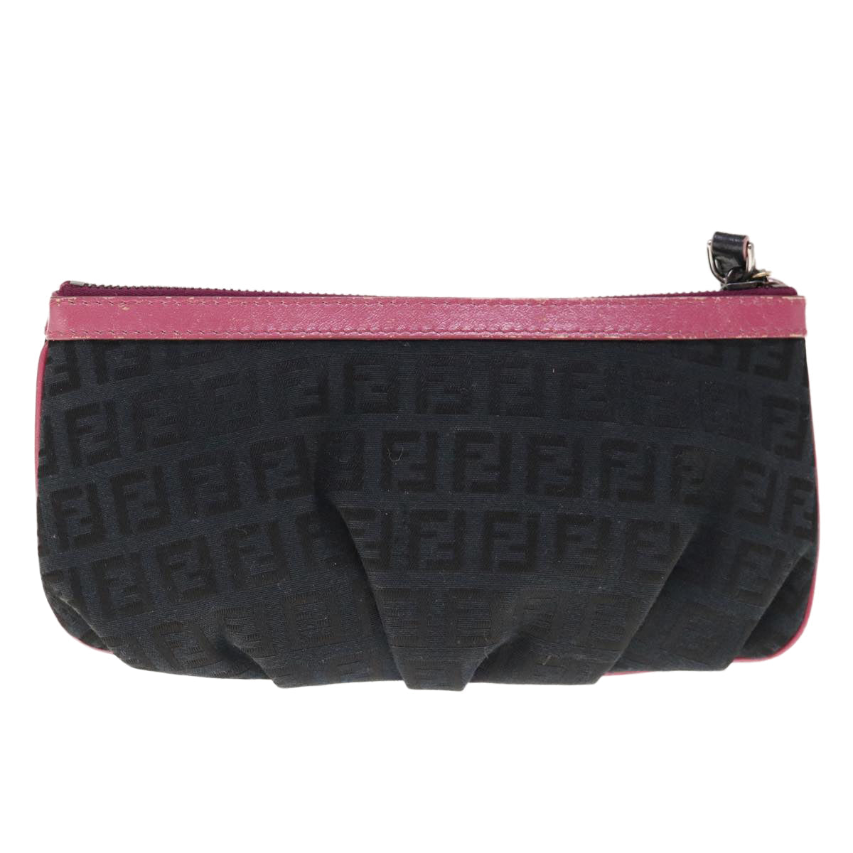 Luxury FendiZucchino Canvas Pouch Black Pinkyk10551