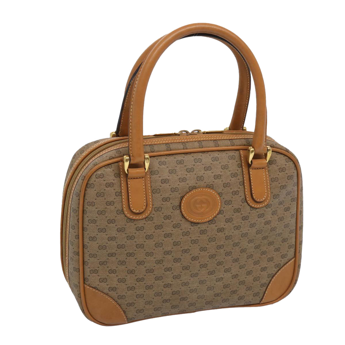 GUCCI Micro GG Supreme Hand Bag PVC Leather Beige 000 39 0030  10563