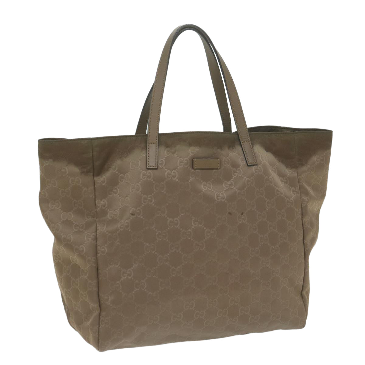 GUCCI GG Canvas Tote Bag Nylon Brown  10566