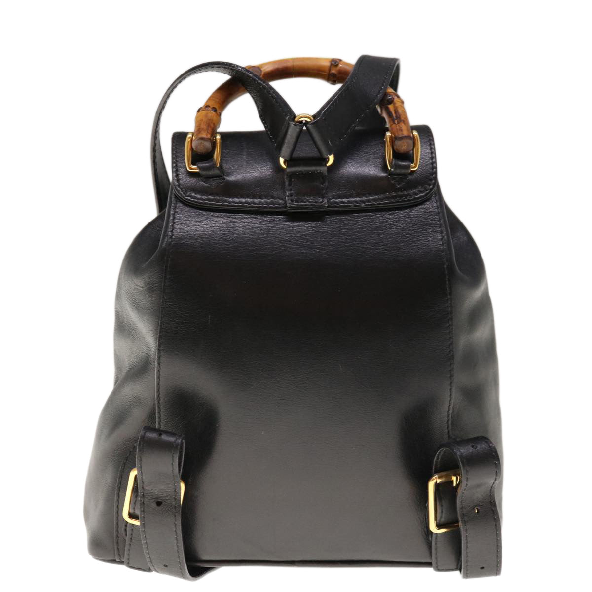 GUCCI Bamboo Backpack Leather Black 003 2034 0030  10569