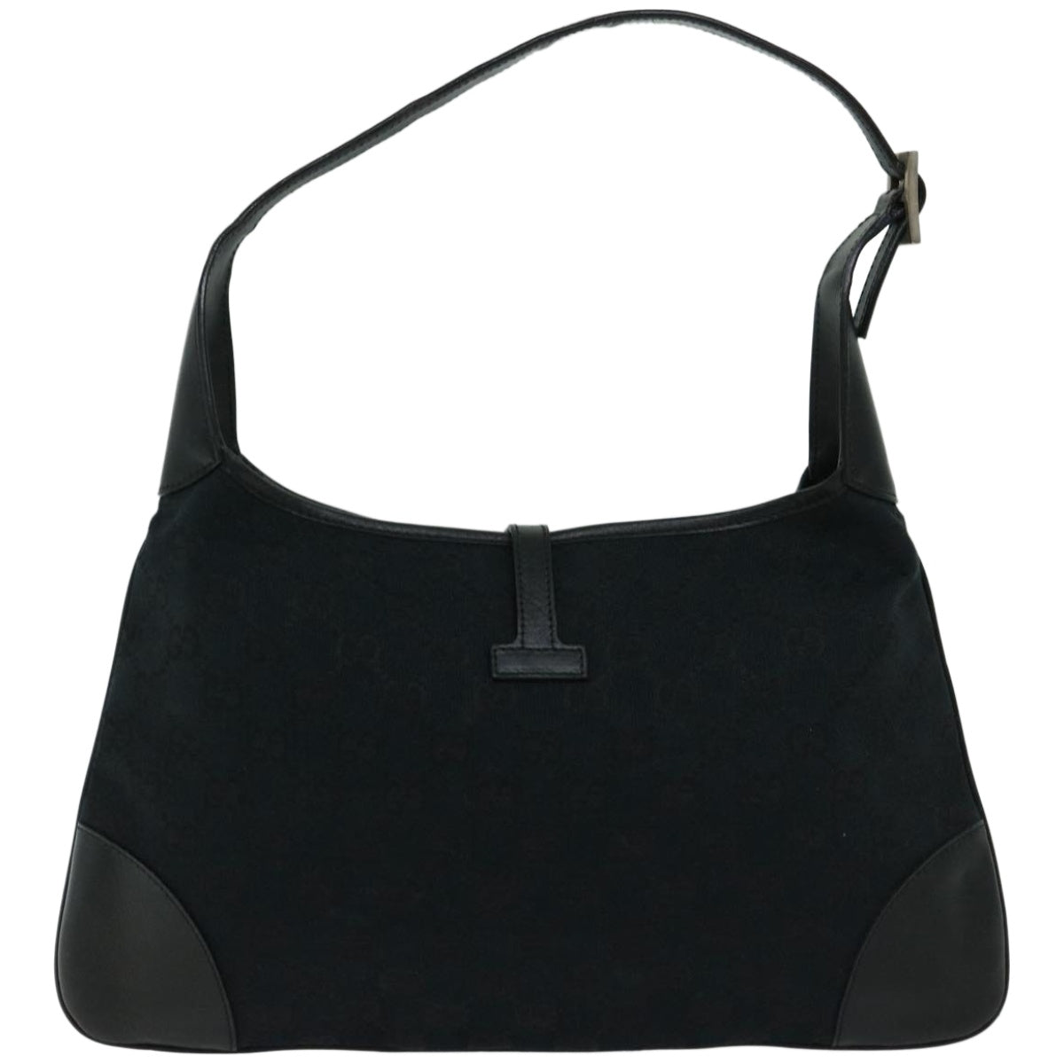 GUCCI GG Canvas Sherry Line Jackie Shoulder Bag Black 001 4057  10616