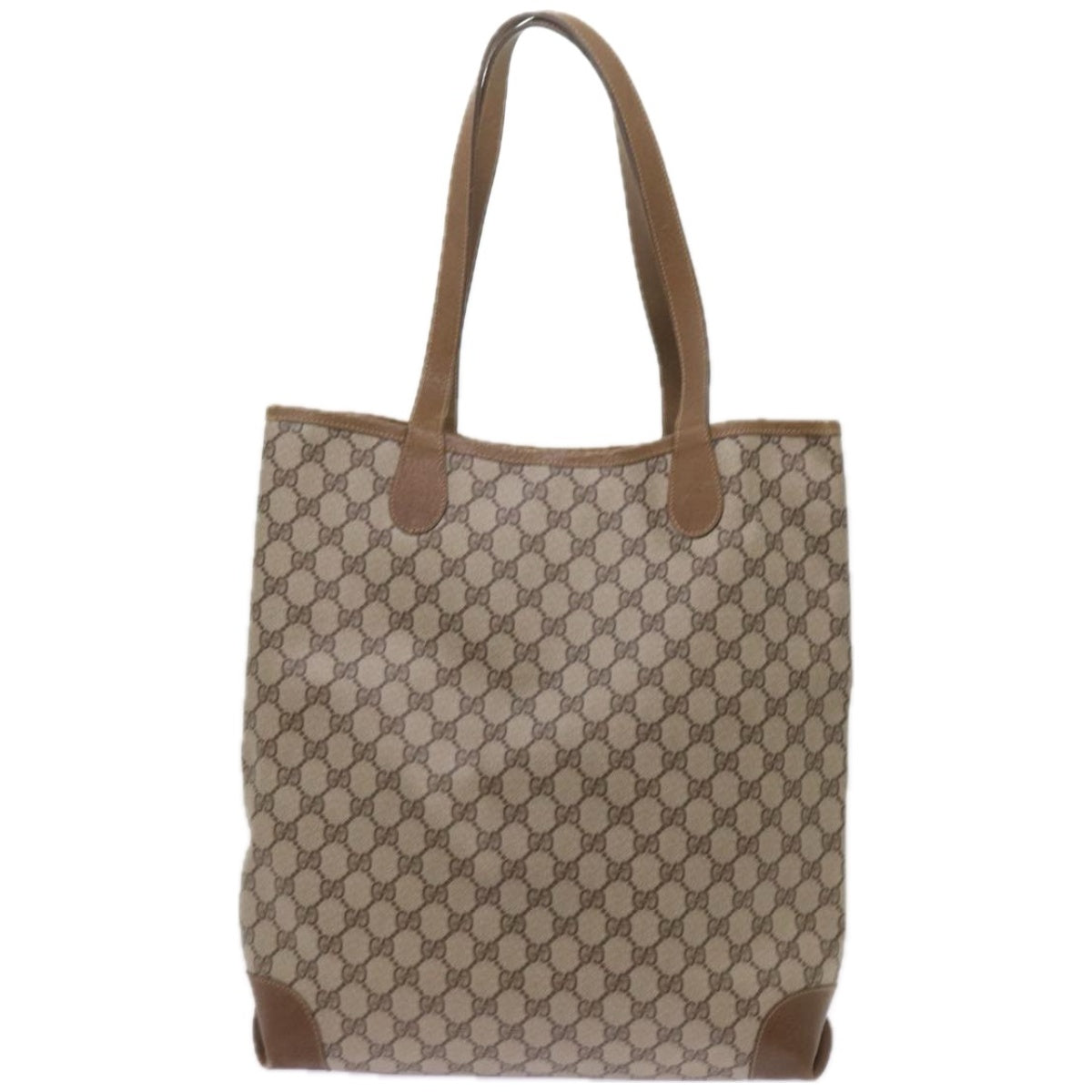GUCCI GG Supreme Web Sherry Line Tote Bag PVC Beige 002 904 0131  10618