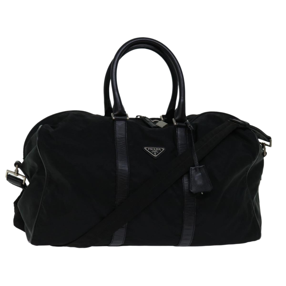 Luxury Prada Boston Bag Nylon 2way Black  yk10625