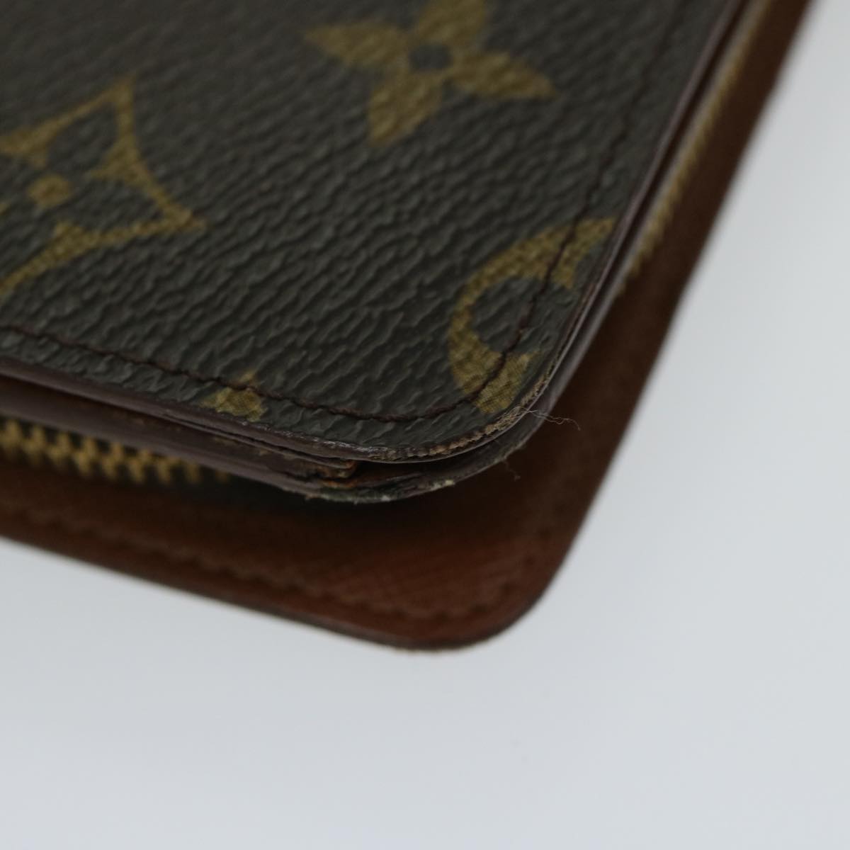 LOUIS VUITTON Monogram Porto Papie Zip Wallet M61207 LV yk10735