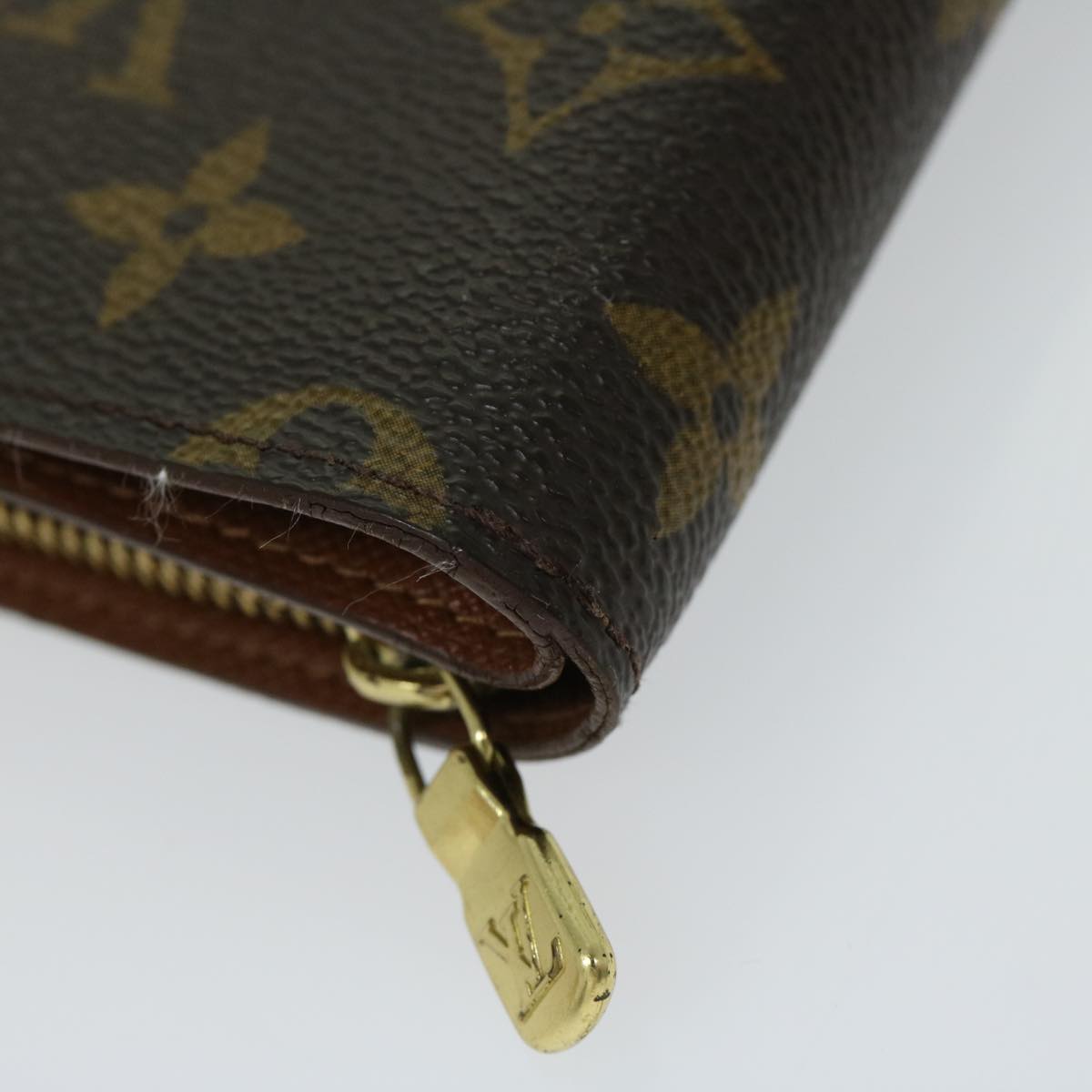 LOUIS VUITTON Monogram Porto Papie Zip Wallet M61207 LV yk10735