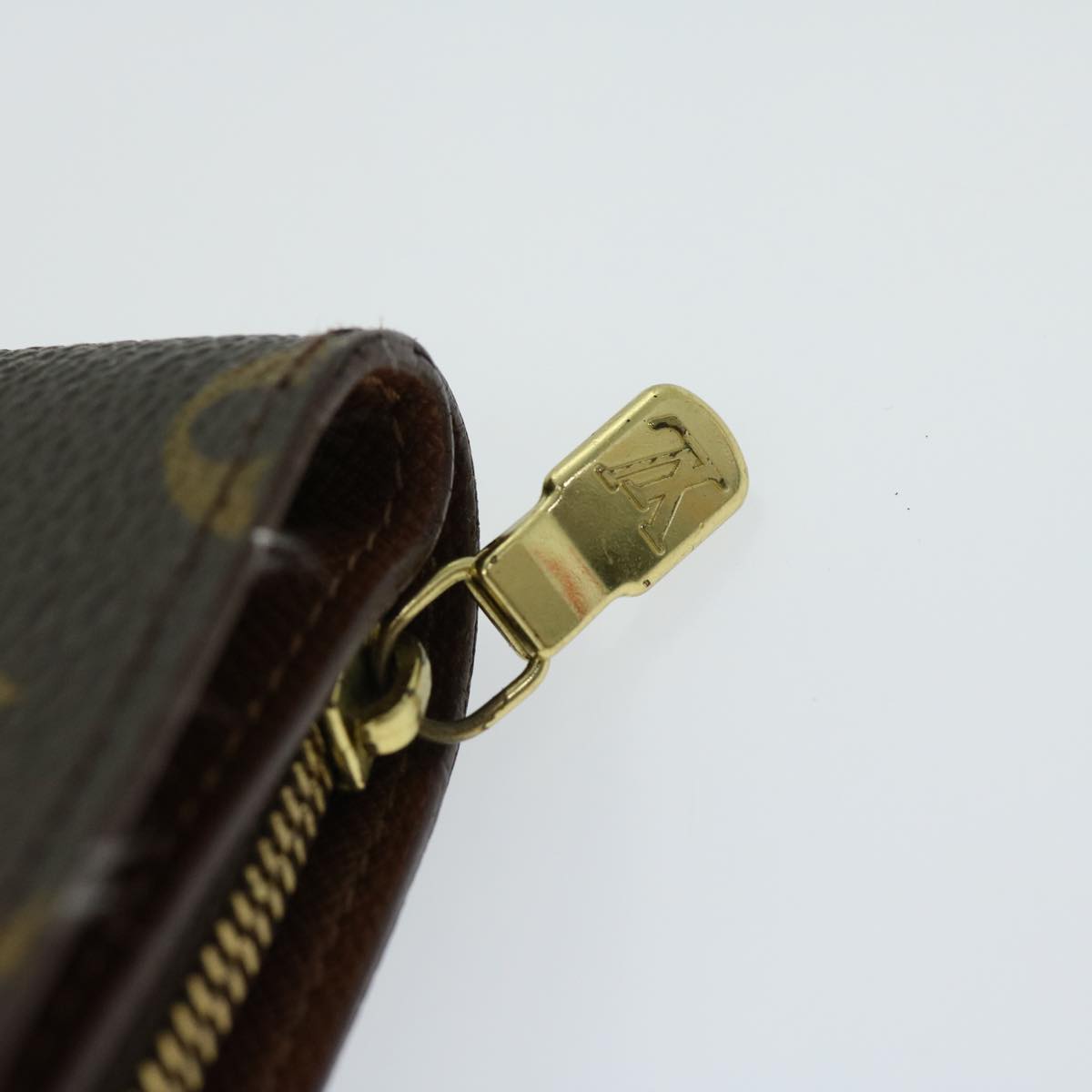 LOUIS VUITTON Monogram Porto Papie Zip Wallet M61207 LV yk10735