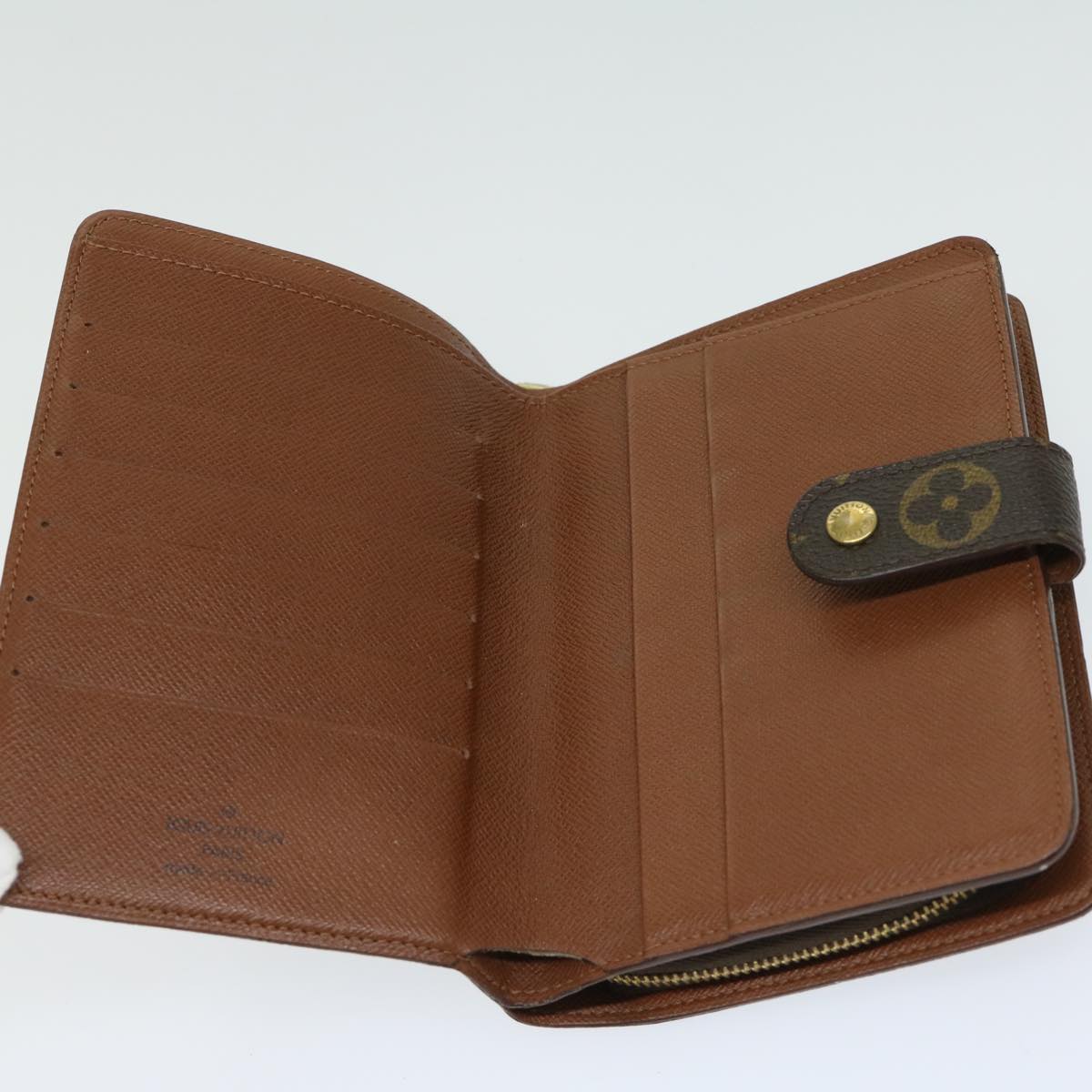 LOUIS VUITTON Monogram Porto Papie Zip Wallet M61207 LV yk10735
