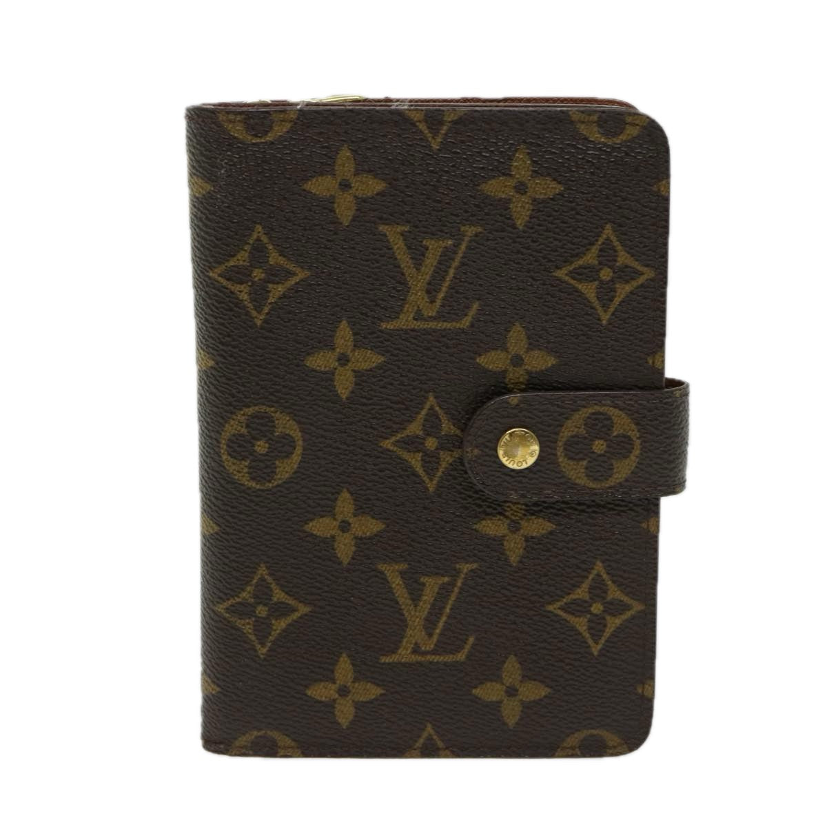 LOUIS VUITTON Monogram Porto Papie Zip Wallet M61207 LV yk10735