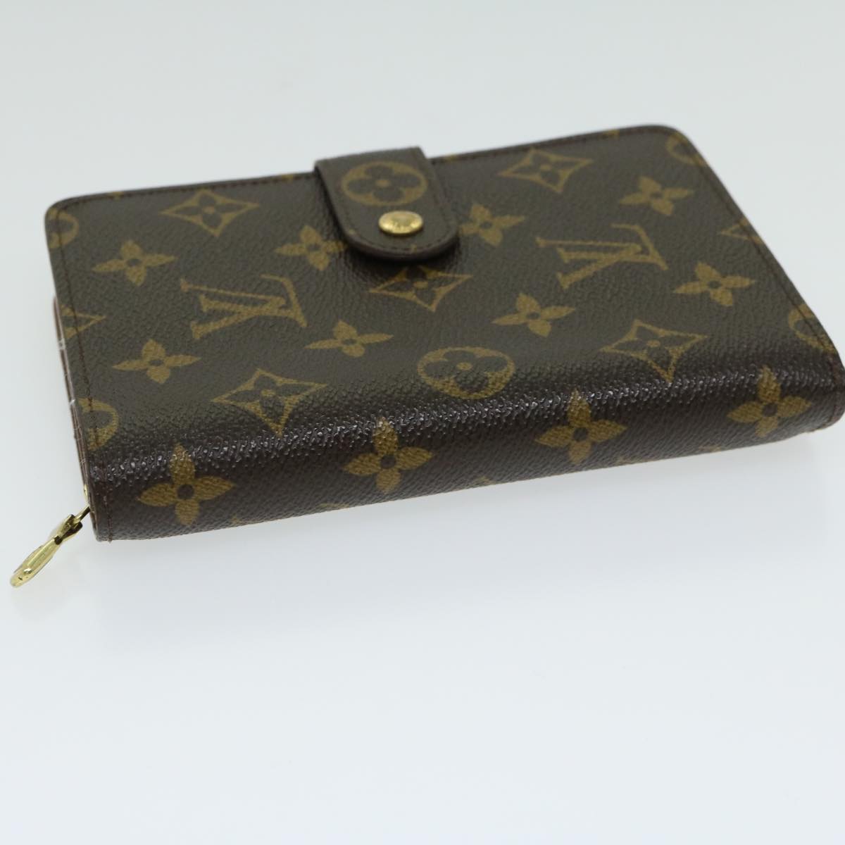LOUIS VUITTON Monogram Porto Papie Zip Wallet M61207 LV yk10735